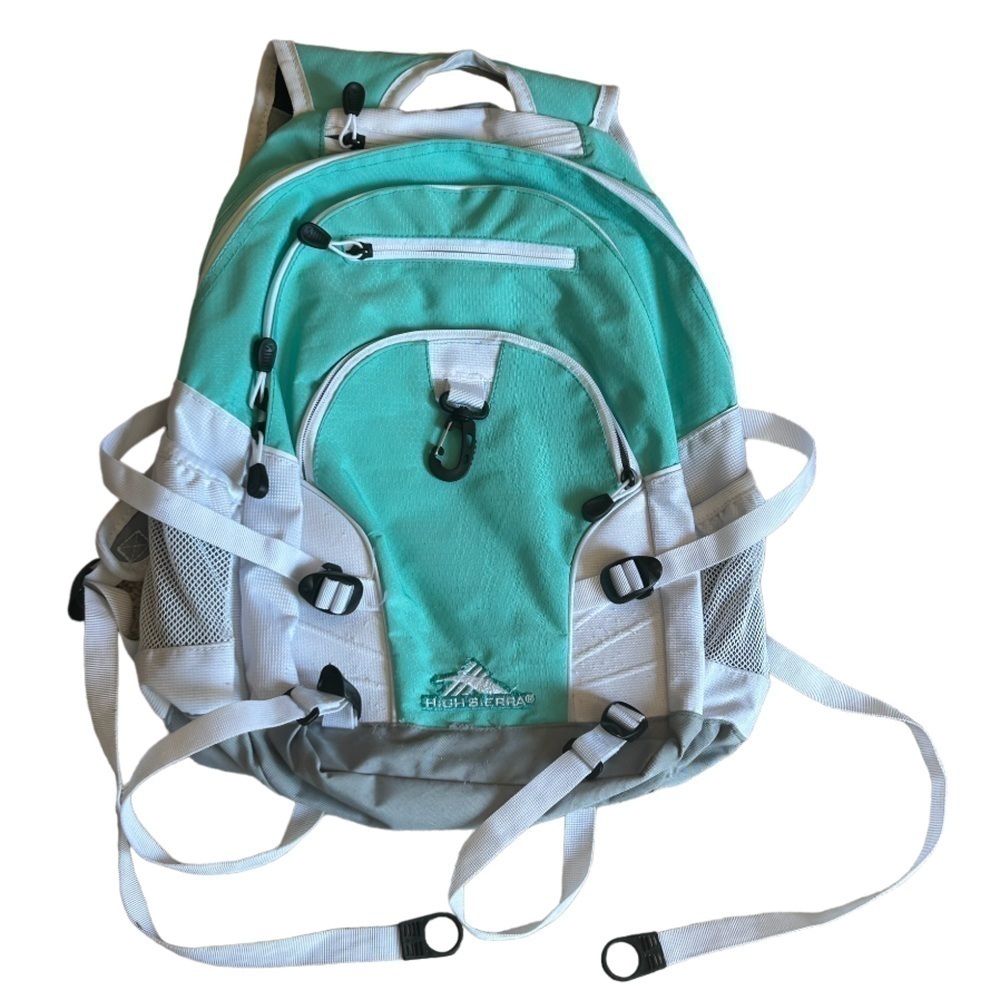 HIGH SIERRA LOOP BACKPACK  + tablet-sleeve, Aquamarine/White, one size - Picture 2 of 8